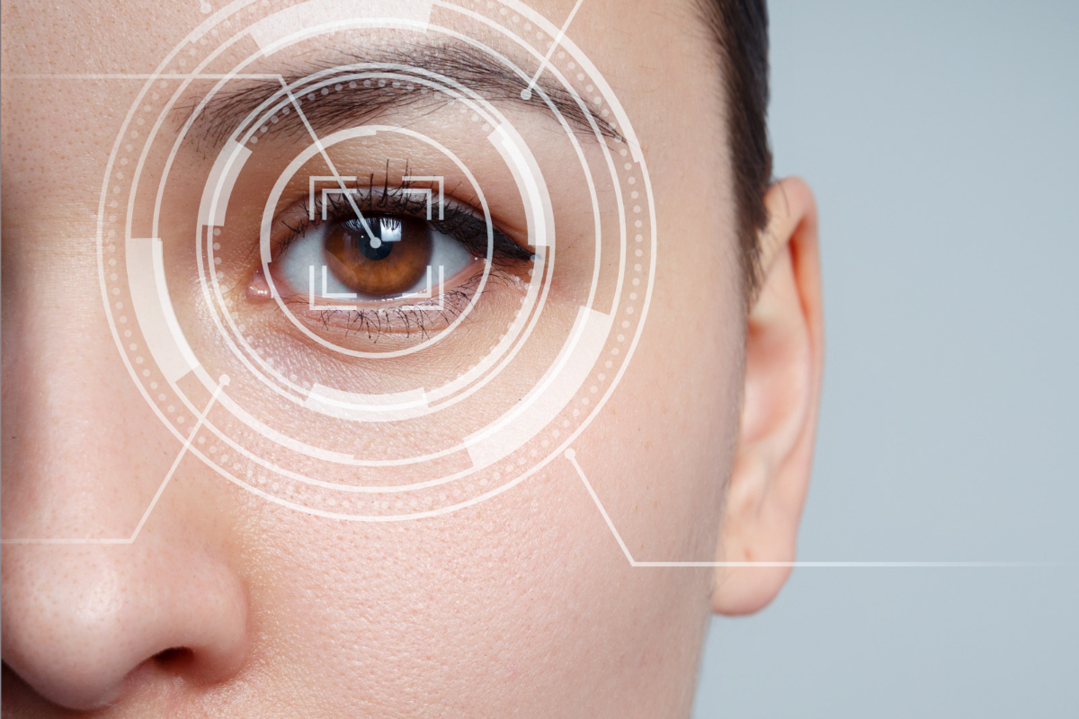 concepto tecnologico reconocimiento del iris