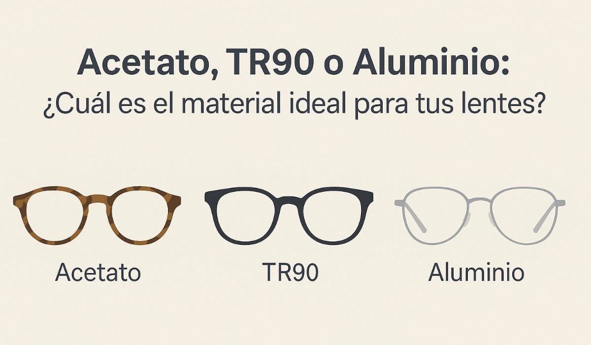 Acetato, TR90 o Aluminio: ¿Cuál es el material ideal para tus lentes?
