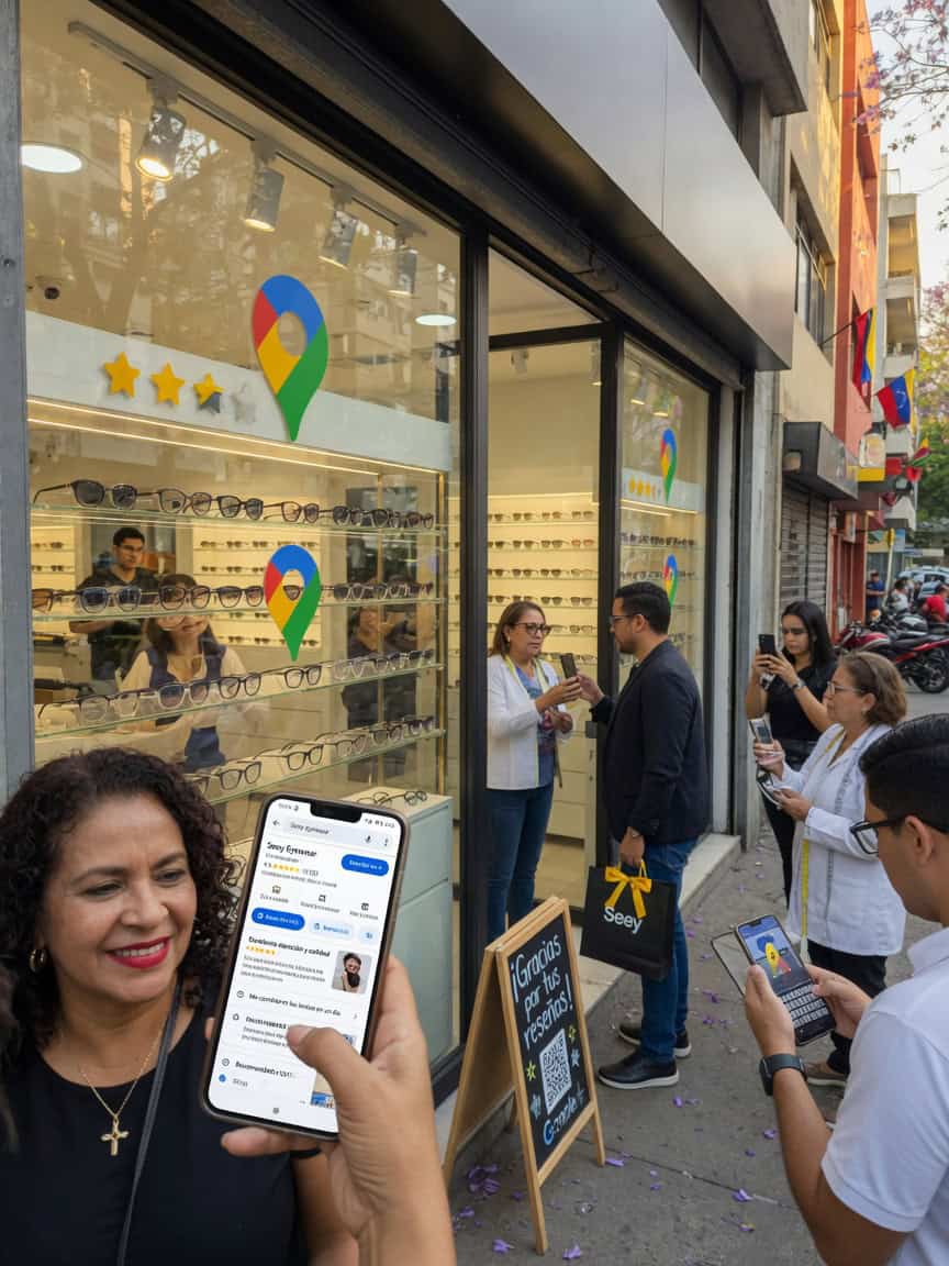 Cómo conseguir reseñas en Google y vender más lentes Seey Eyewear en Venezuela