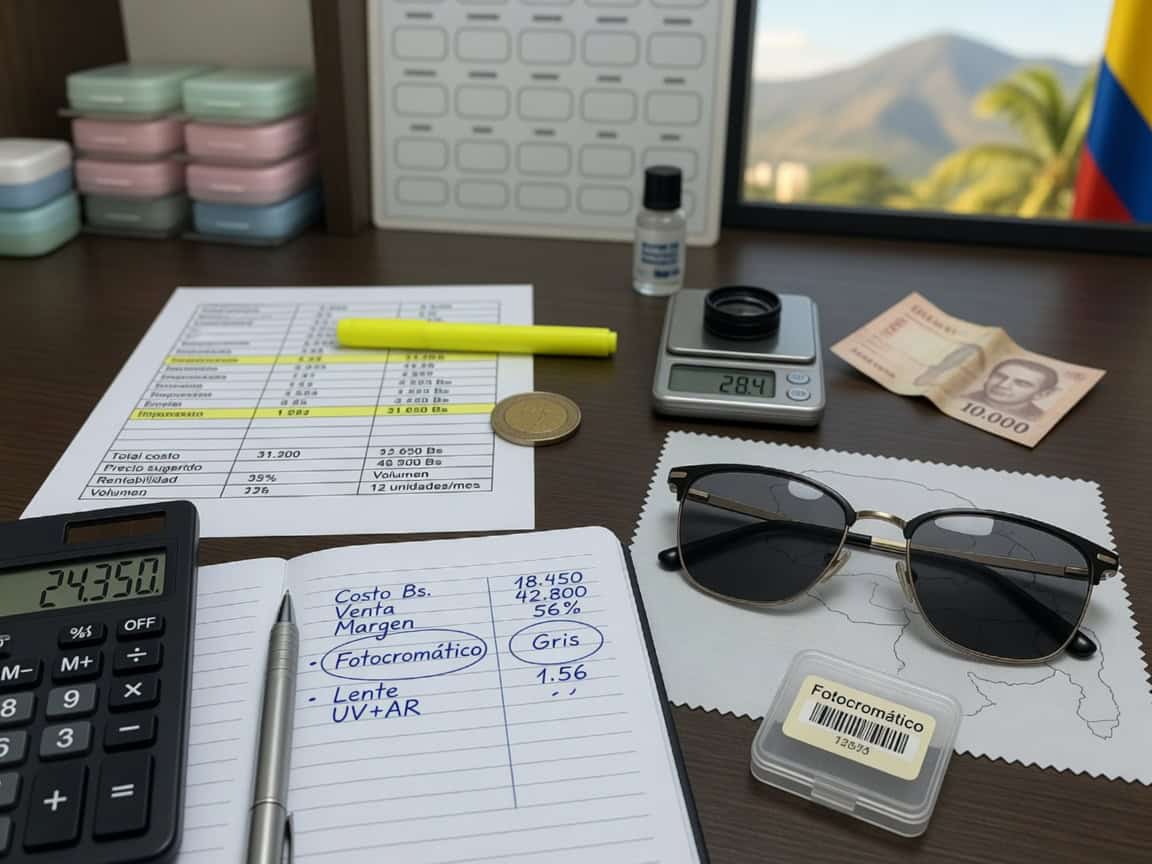 Estrategia de Precios: Cómo Calcular la Rentabilidad de Lentes Fotocromáticos para tu Óptica en Venezuela